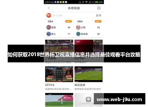 如何获取2018世界杯卫视直播信息并选择最佳观看平台攻略